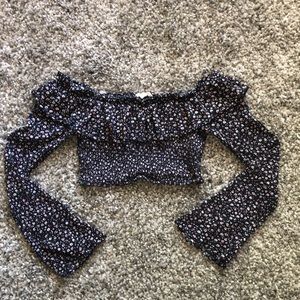 PacSun flowy off the shoulder crop top